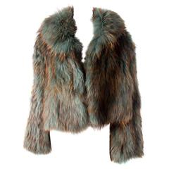 Sonia Rykiel Rare Early 00's Ombre Fox Fur Jacket 4