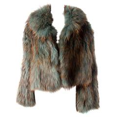 Sonia Rykiel Rare Early 00's Ombre Fox Fur Jacket