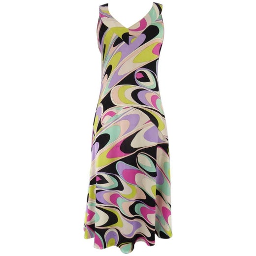 Emilio Pucci Silk Dress Famous Marilyn Monroe Peacock print at 1stDibs