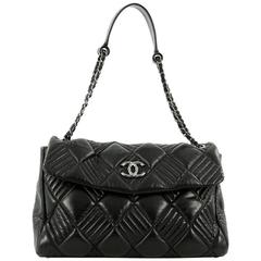 Chanel In and Out Flap Bag Quilted Lambskin Maxi