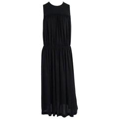 Comme de Garcons Black Sleeveless Silk Dress - M