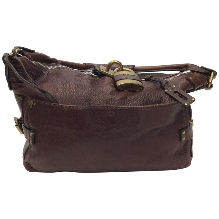 Chloe Vintage Brown Leather Large Purse For Sale at 1stDibs