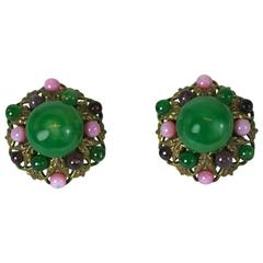 Louis Rousselet Pate de Verre Earclips 6