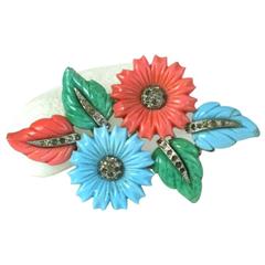 Mazer Pastel Fruit Salads Pave Bouquet Brooch 3