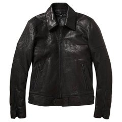 Used New BELSTAFF Men's MARSHE Black 100% Leather Jacket Italian 48 - US 38