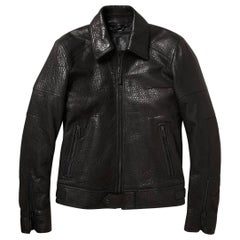 Neu BELSTAFF Herren MARSHE Schwarz 100% Lederjacke Italienisch 48 - US 38