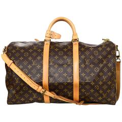 Louis Vuitton Monogram Keepall Bandouliere 50 Duffle Bag