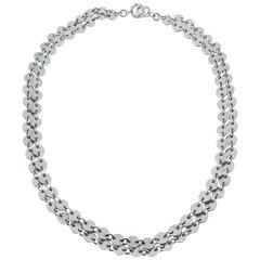 Hermès Vintage Sterling Silver Double Strand Confettis Necklace 1