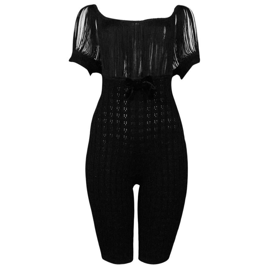 Jean Paul Gaultier Fringe & Knit Romper