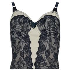 Jean Paul Gaultier Navy Lace Bustier 8