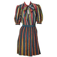Vintage Yves Saint Laurent Silk Day Dress
