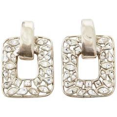 Yves Saint Laurent Bold Rhinestone Earrings