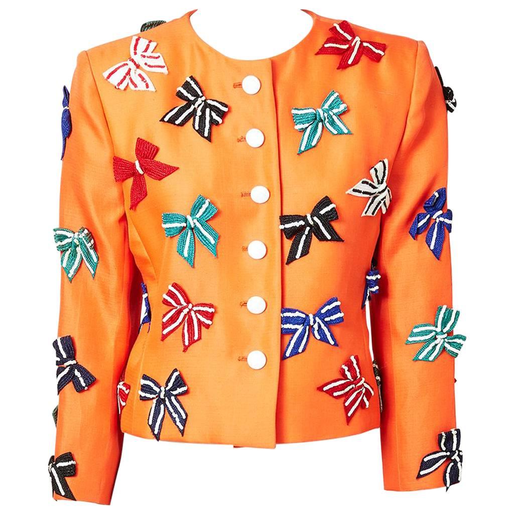 Yves Saint Laurent Jacket with Sequined Bow Detail