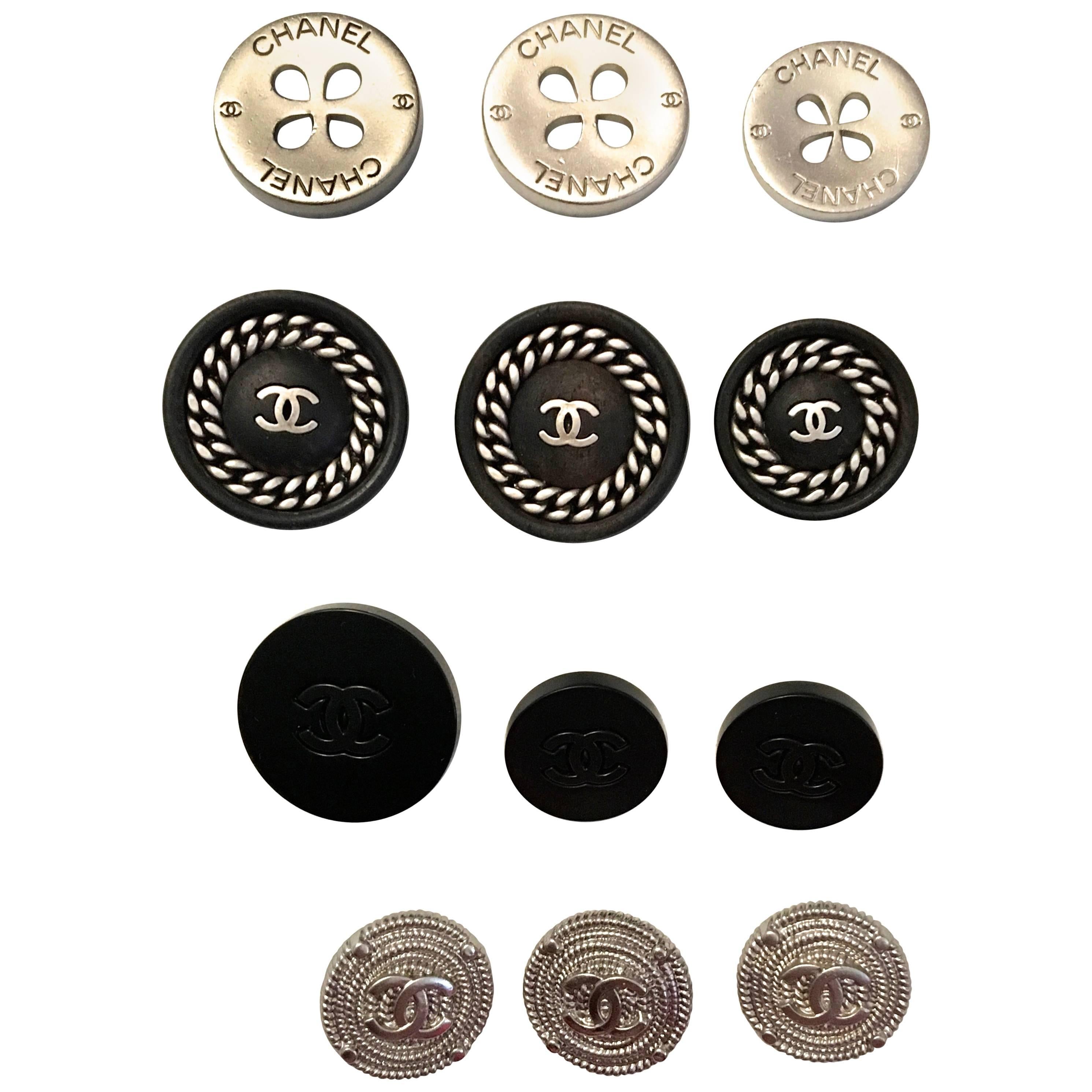 Set of Twelve Chanel Buttons 