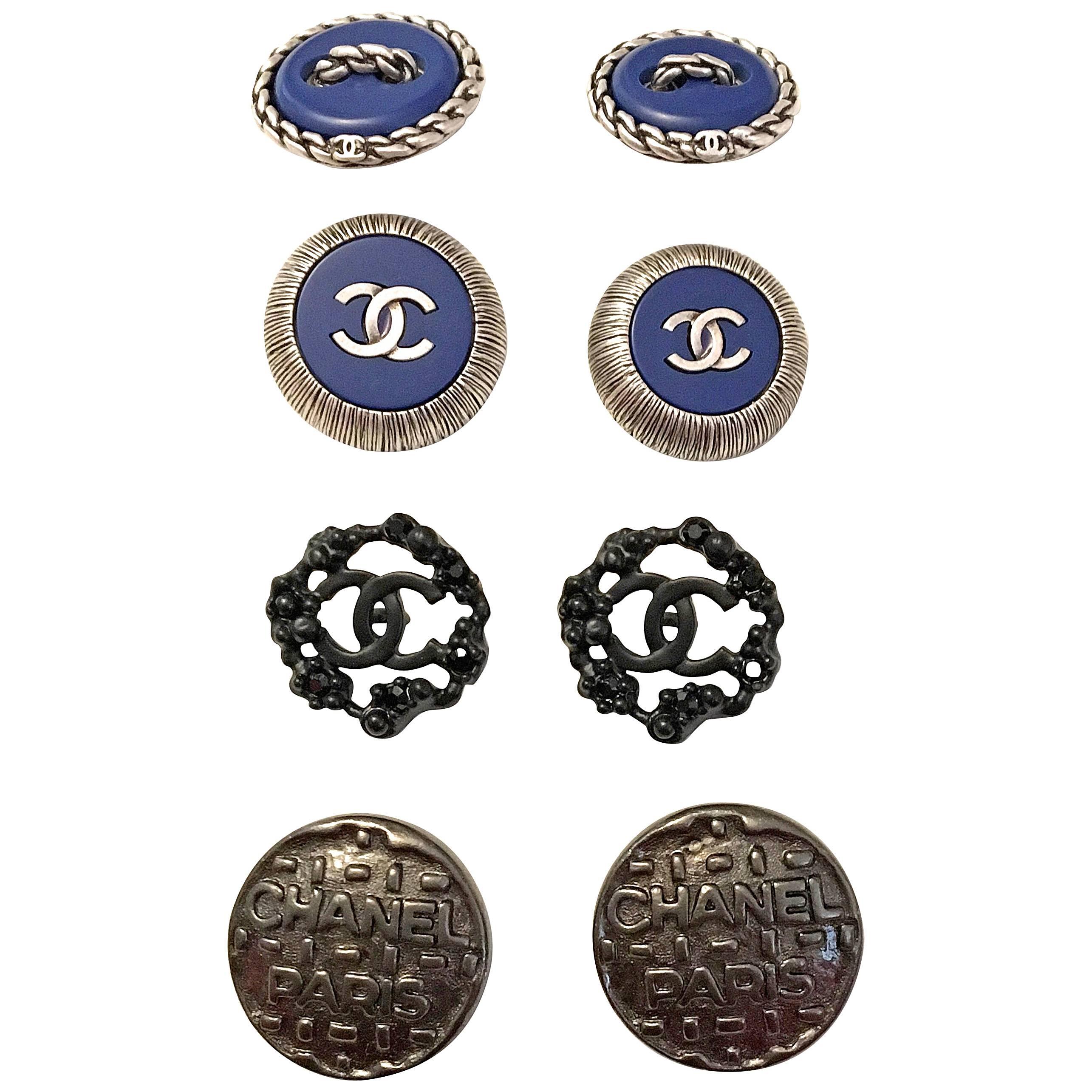 Chanel Buttons - Lot of 8 Assorted Buttons For Sale