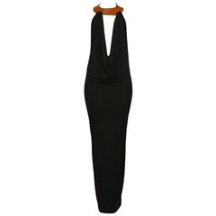Jean Paul Gaultier Black Jersey Gown