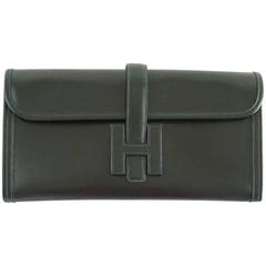 Hermes Dark Green Box Calf Jige Elan - 29 - 2010  NEW/NEVER CARRIED