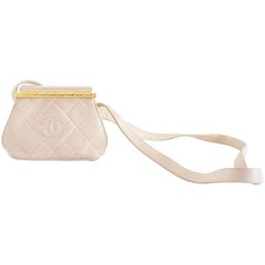 Retro Chanel Pink Leather Frame Crossbody Bag - circa late 80's