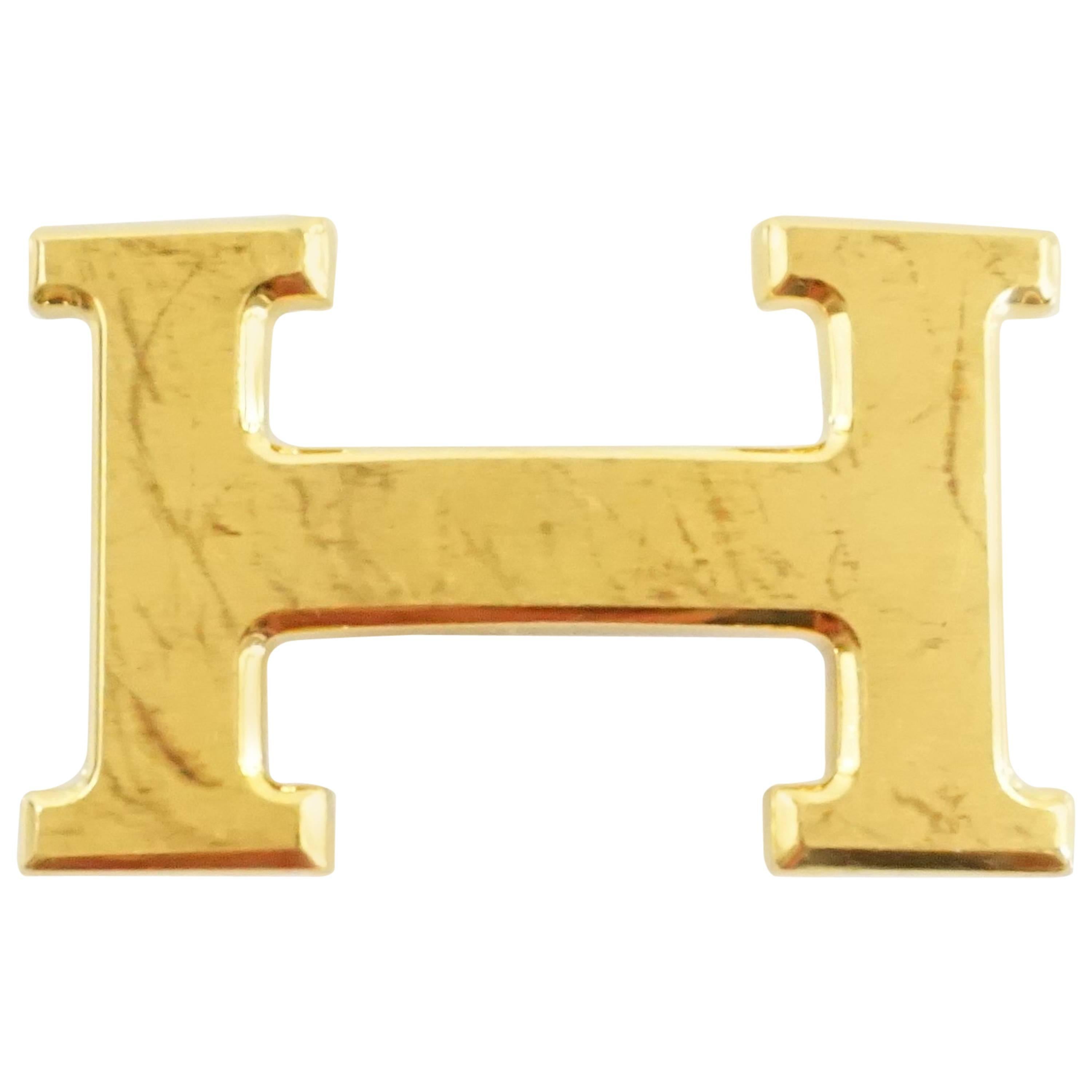 Hermes Matte Gold H Buckle 