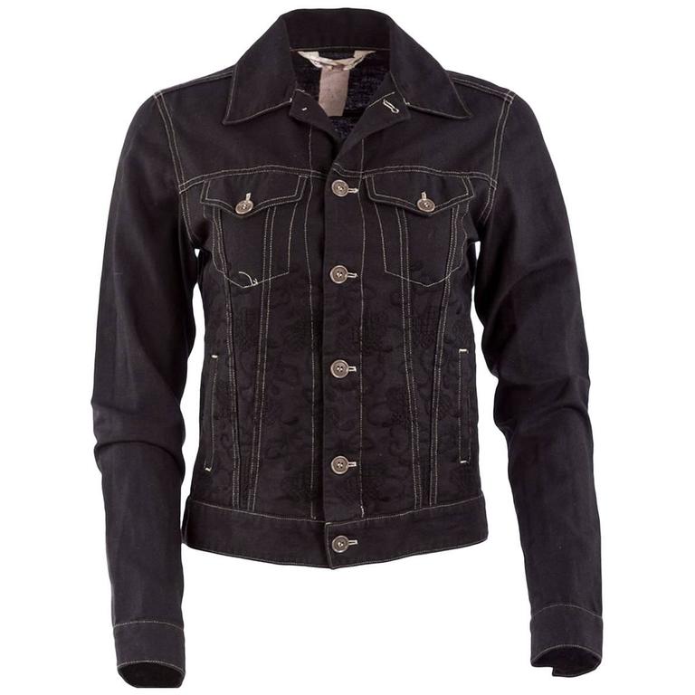 Comme des Garçons Embroidered Denim Jacket For Sale at 1stDibs | comme ...
