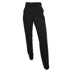 Used Ann Demeulemeester Black Tuxedo "Eyes Closed Tight" Pants Size 8 / 40 