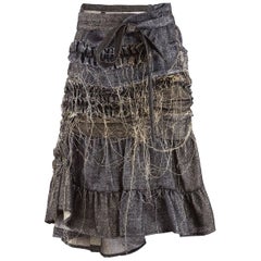 Tao Comme des Garçons Metallic Asymmetric Wrap Skirt