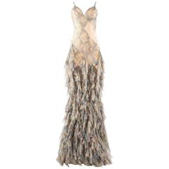 Alexander McQueen Spring-Summer 2004 'Deliverance' silk chiffon evening gown 3