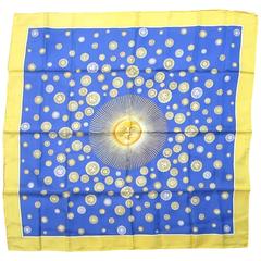 Vintage Gucci SUN Never worn Silk Scarf New Old stock 1980s - early 90s