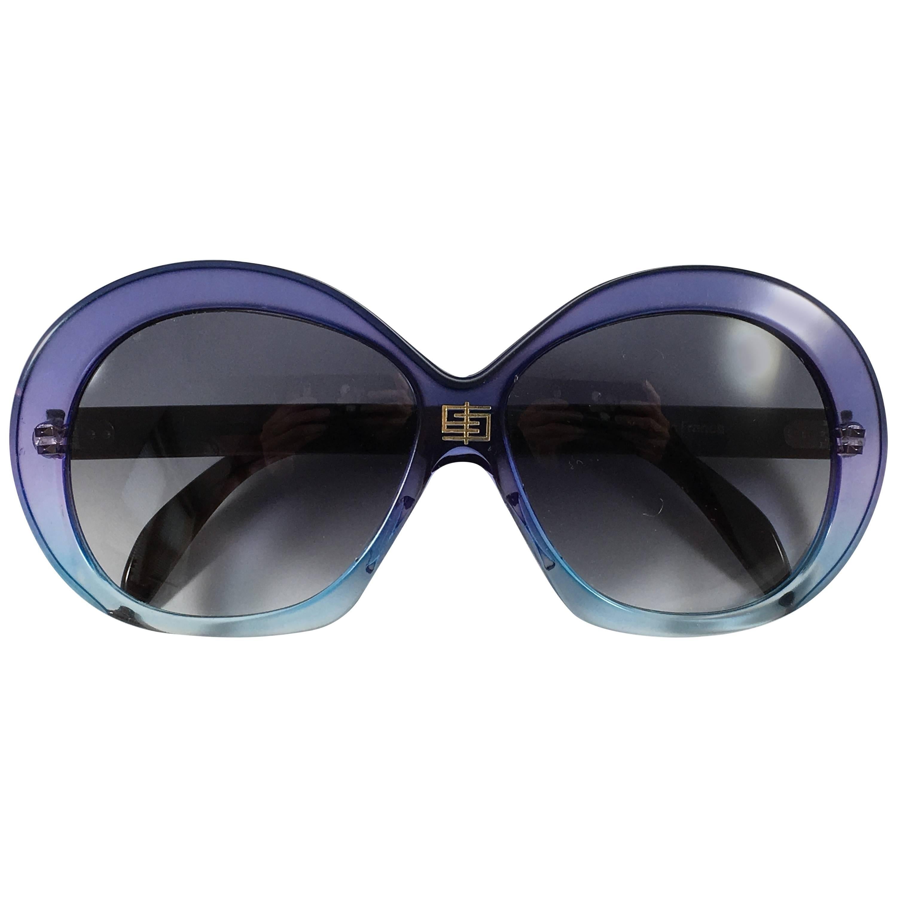 1970s Emilio Pucci Blue Sunglasses