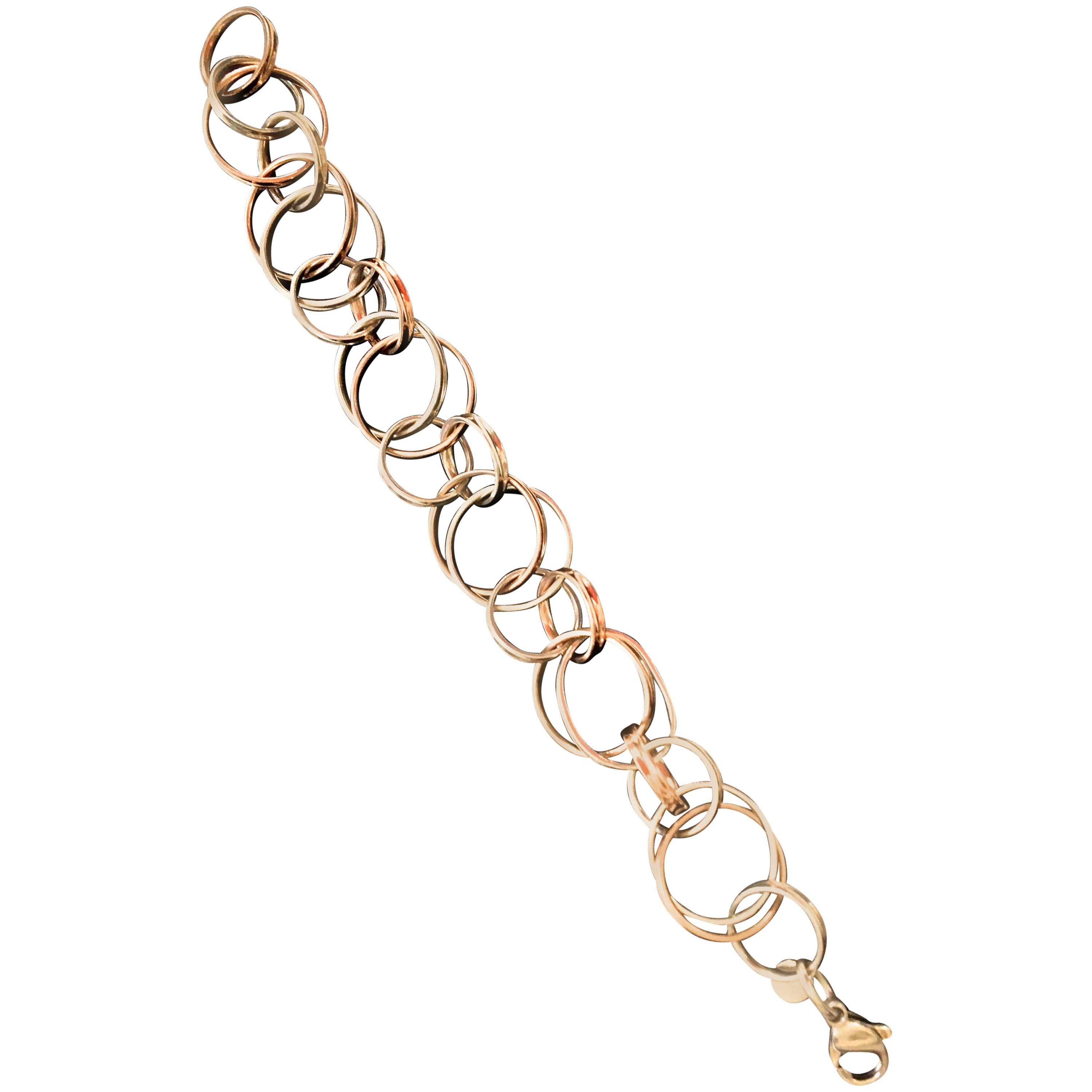 Tiffany 1837 Interlocking Circles Bracelet - Rubedo Metal & Silver For Sale