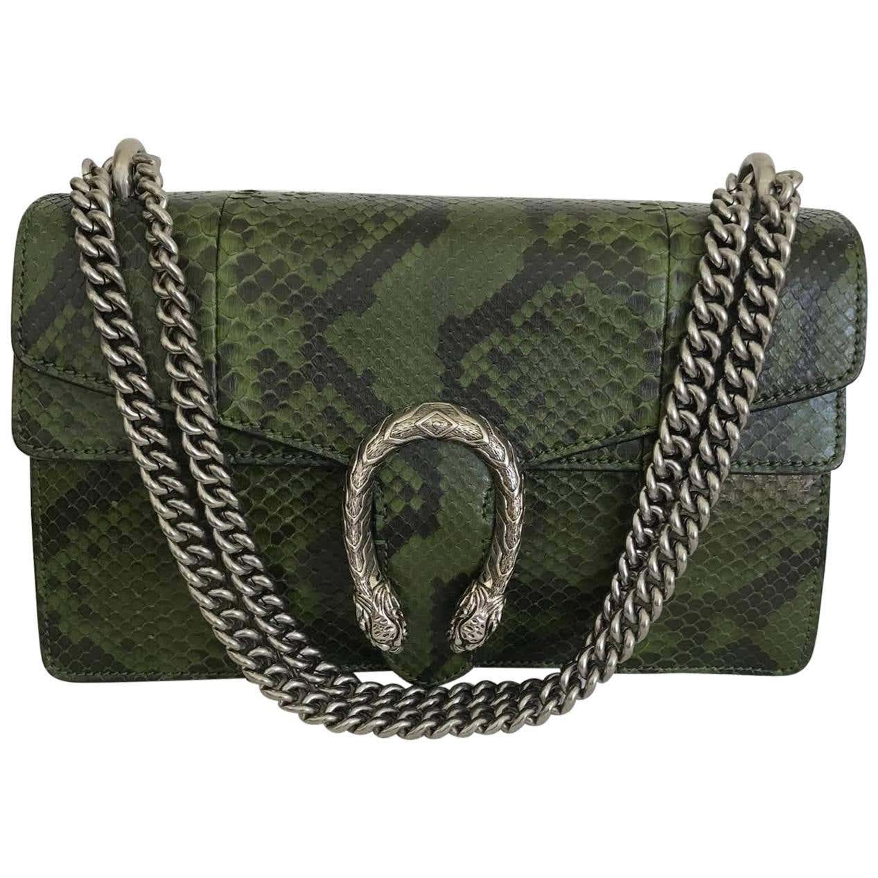 Green Python Gucci gucci dionysus python For Sale at 1stDibs