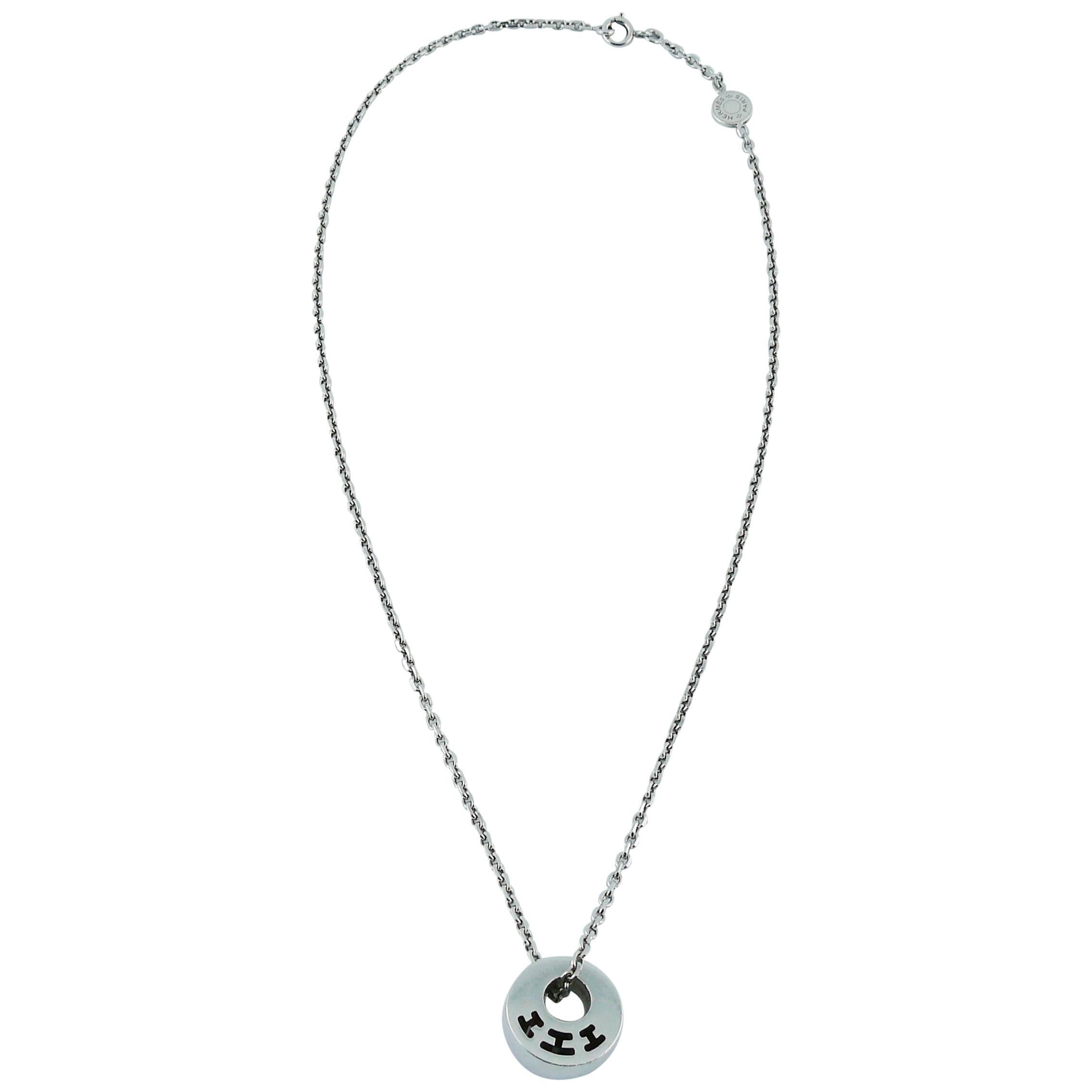 Hermès Clarté Sterling Silver Pendant Necklace For Sale