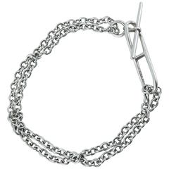 Hermès Vintage Sterling Silver Chain Bracelet