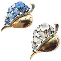 A pair of 'fruit salad' clips by Alfred Philippe for Trifari, 1940s 10