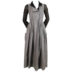 new 2000 COMME DES GARCONS double layer runway dress with safety pin closure 5