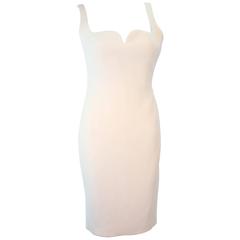 Atelier Versace Ivory Crepe Sculpted bust cocktail dress owned by Madonna Size 2