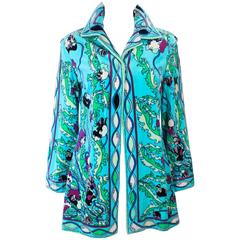 EMILIO PUCCI Vintage 1960's Terry Cloth Velour Swimsuit Cover Up Size 2 4 9