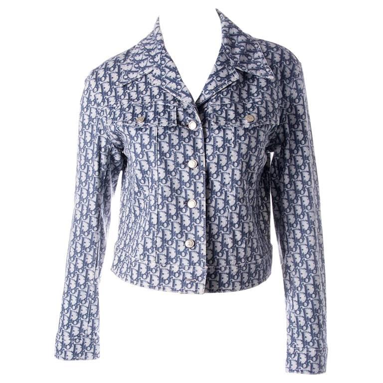 Christian Dior Early 00's Monogram Denim Print Jacket