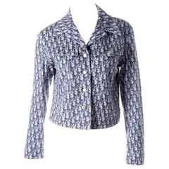 Christian Dior Early 00's Monogram Denim Print Jacket at 1stDibs | dior  monogram denim jacket, dior print jacket, blue dior print