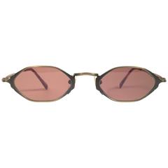 New Vintage Matsuda 10620 Hexagonal Copper 1990's Made in Japan Sunglasses 12