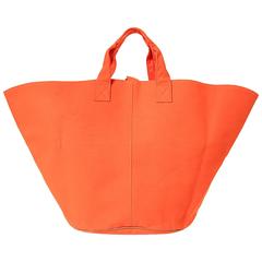 Hermes Canvas Shopping Bag Orange