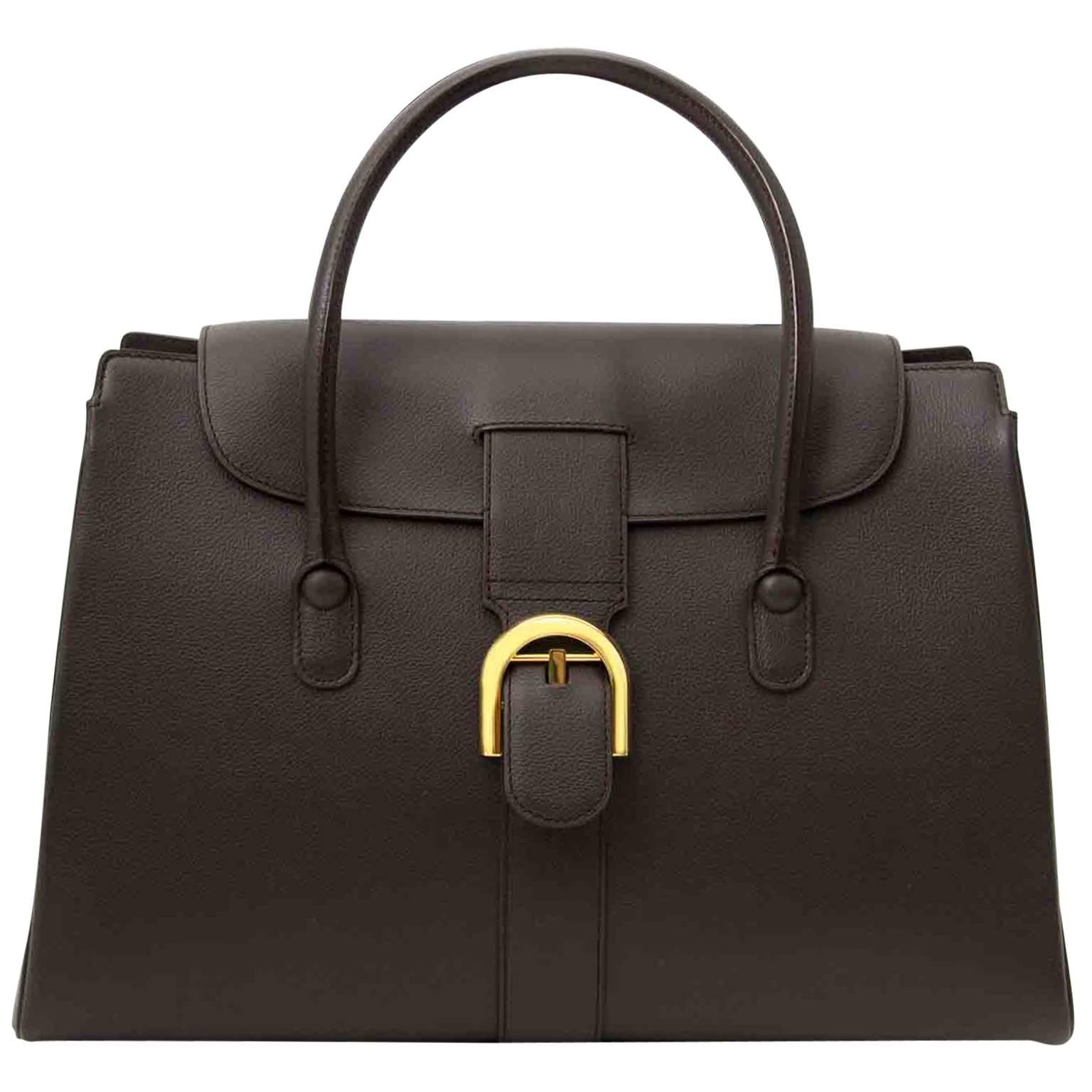 Delvaux Brown Brillant Cabriolet Bag