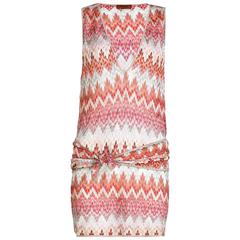 Missoni Pink Crochet Knit Belted Mini Dress 9