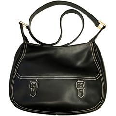Roberta di Camerino Black Stitched Bag - 1970's 3