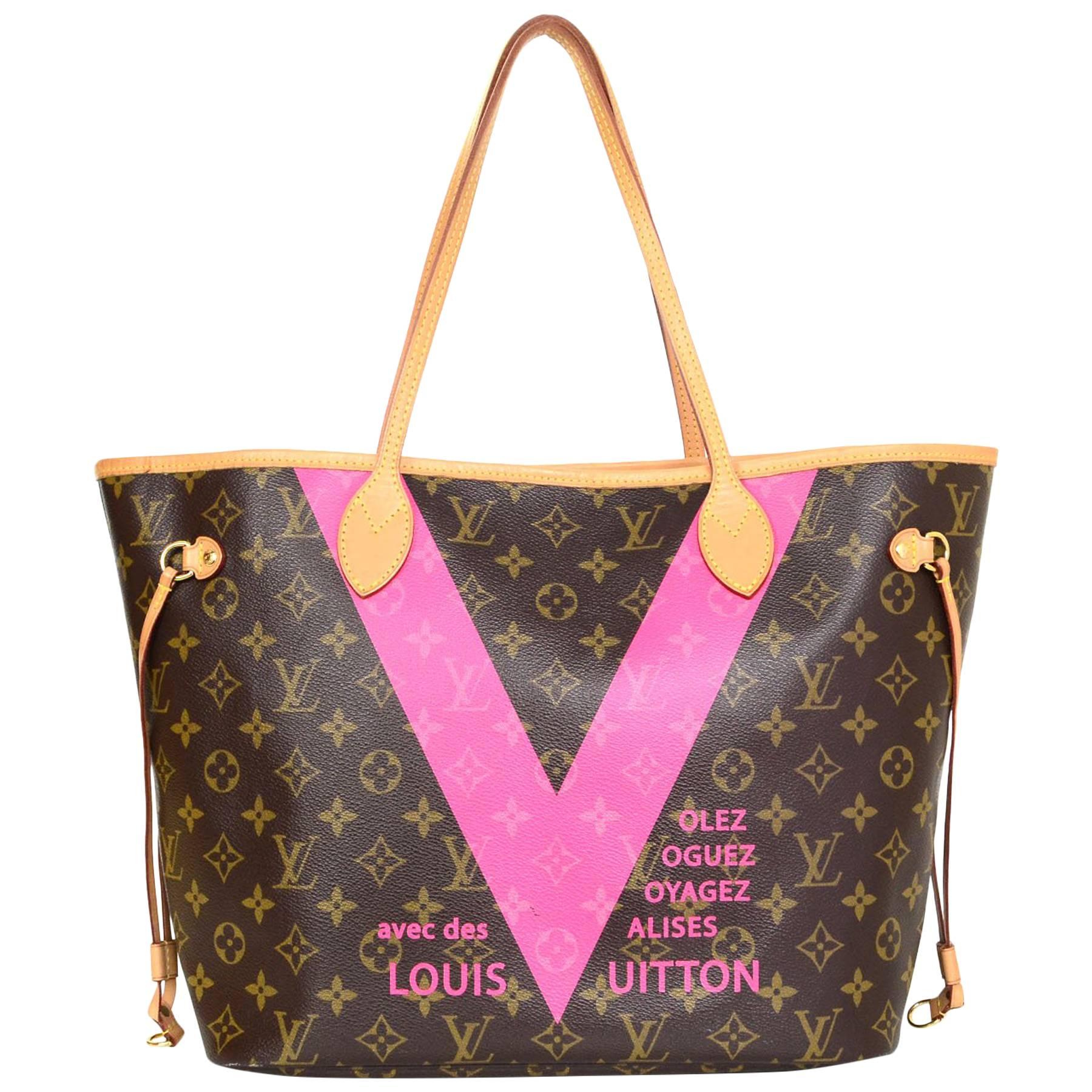Louis Vuitton Limited Edition 2015 Grenade Monogram V Neverfull MM Tote Bag 