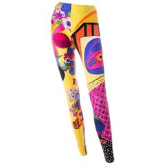 Vintage Gianni Versace Pop Art Print Leggings