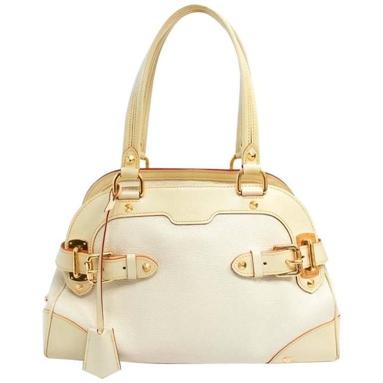 Louis Vuitton Cream Shoulder Bag For Sale at 1stdibs