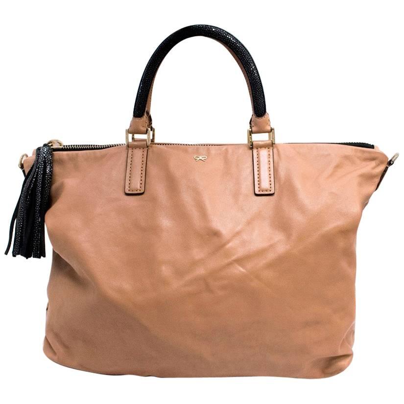 Anya Hindmarch Huxley Nude Leather Tote For Sale