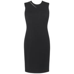 VERSACE A/W 2009 Black Metal Mesh Inset Sheath Cocktail Dress 2