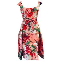 Carolina Herrera Abstract Print Dress 8